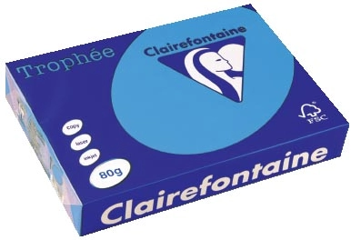 Een Clairefontaine Trophee konigsblauw 80gr a4 koop je bij Supply Mij