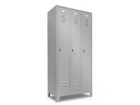 Een Locker 3-delig 190x90x50cm lichtgrijs koop je bij Supply Mij