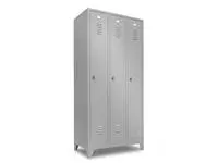 Een Locker 3-delig 190x90x50cm lichtgrijs koop je bij Supply Mij