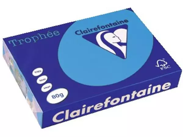 Een Clairefontaine Trophee konigsblauw 80gr a4 koop je bij Supply Mij