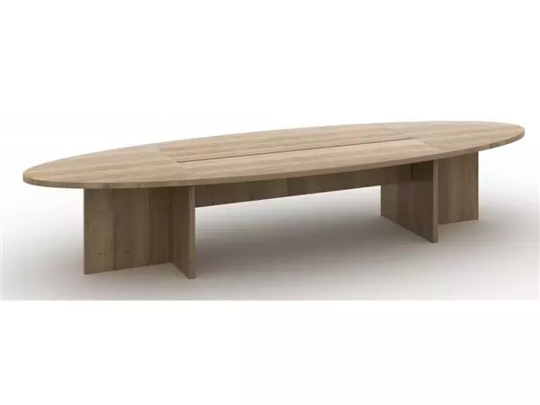 Een Vergadertafel ovaal 420x138cm koop je bij Supply Mij