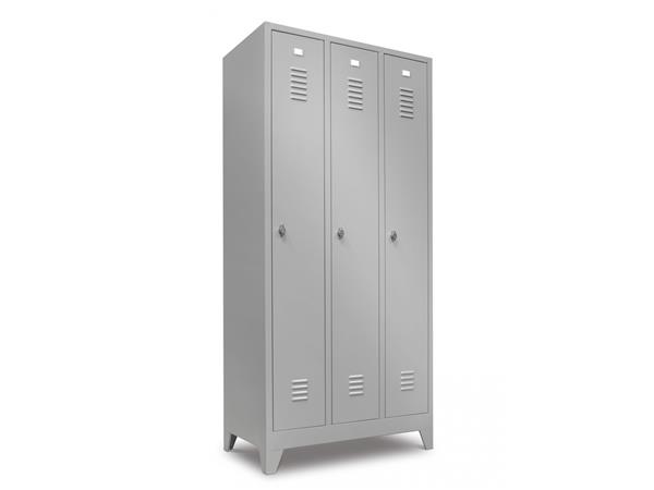 Een Locker 3-delig 190x90x50cm lichtgrijs koop je bij Supply Mij