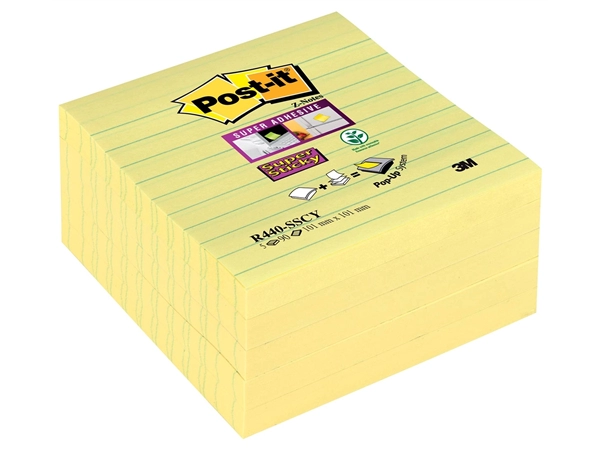 Een Memoblok Post-it super sticky z-note 101x101mm gelijnd 90vel koop je bij Supply Mij