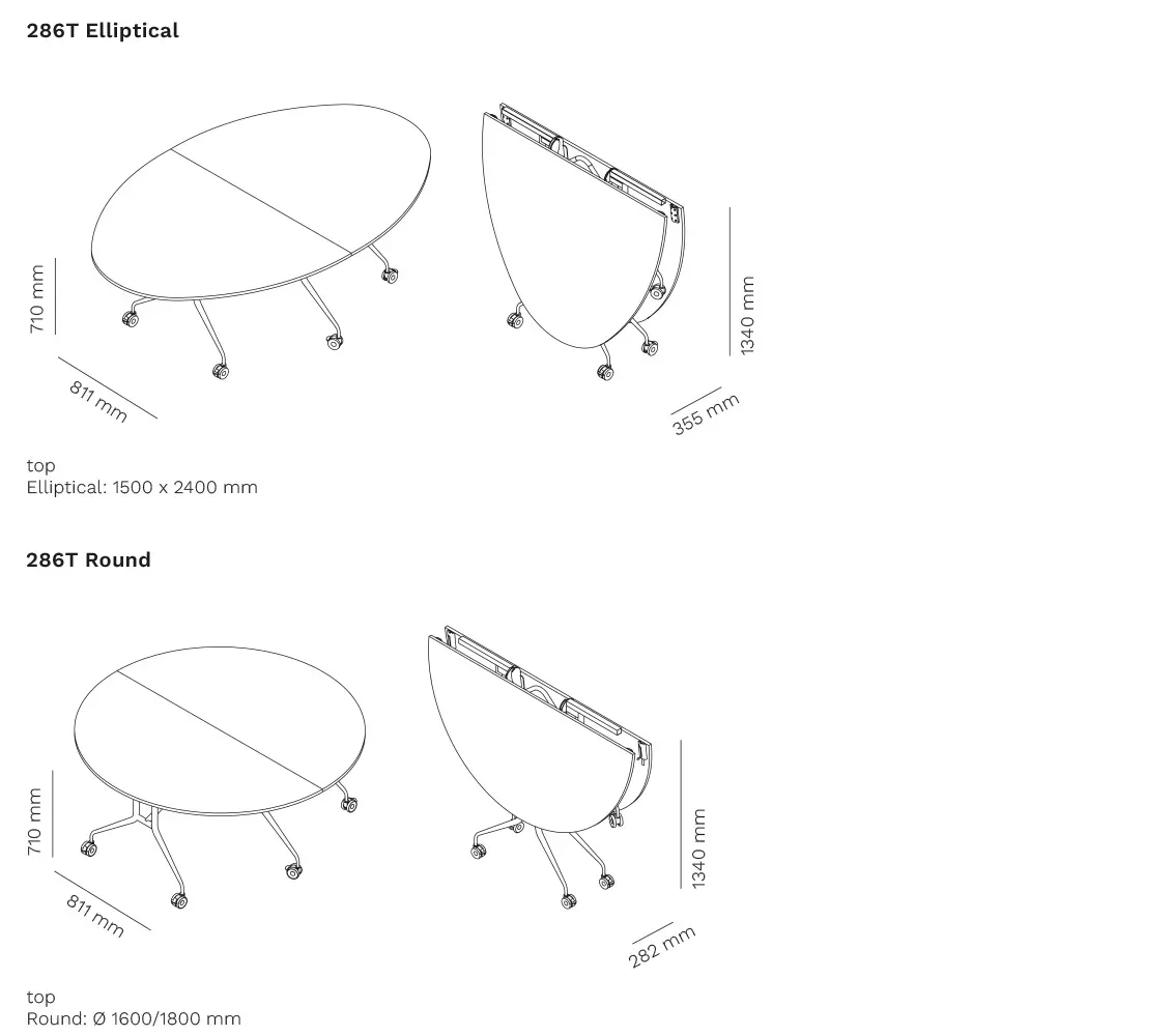 Een Klaptafel Agro Libro rond 160cm koop je bij Supply Mij