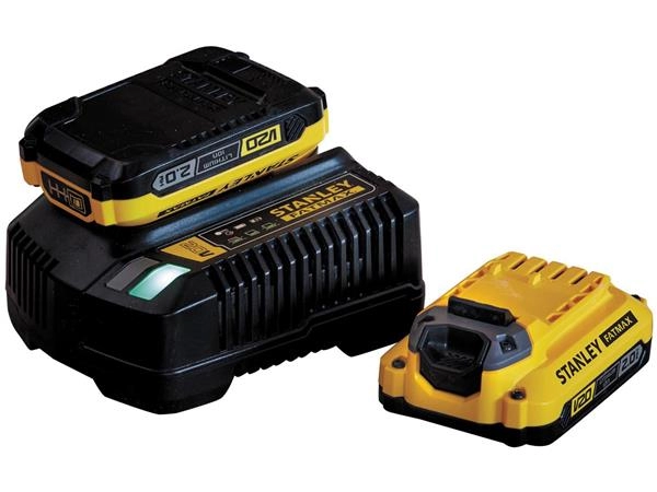 Een Stanley FatMax startset 2A lader + 2x accu 18v 2AH litium-ion koop je bij Supply Mij