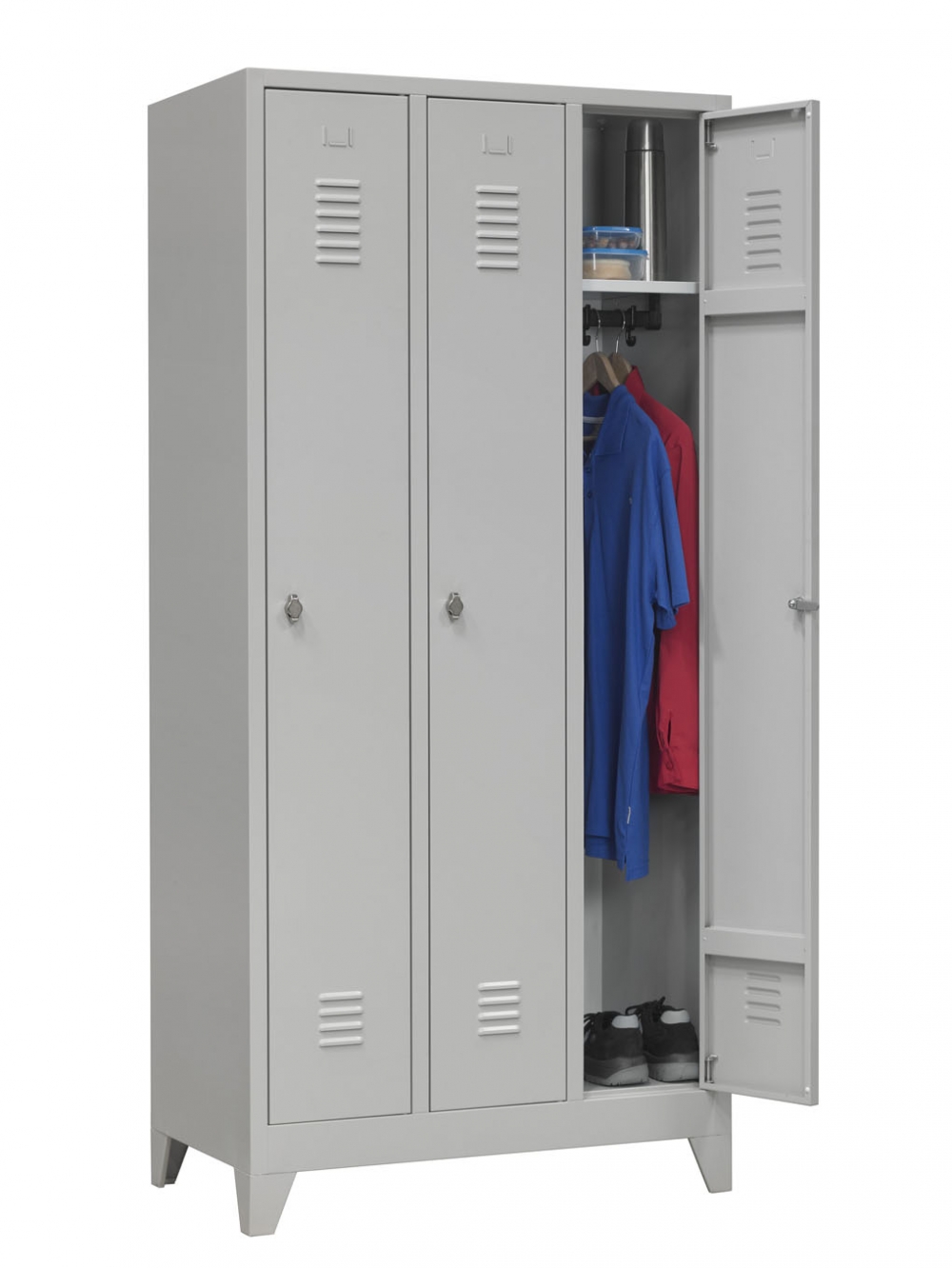 Een Locker 3-delig 190x90x50cm lichtgrijs koop je bij Supply Mij