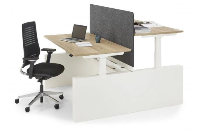 Een Elektrisch Zit-Sta bureau met wang duo 65-130cm flex serie koop je bij Supply Mij